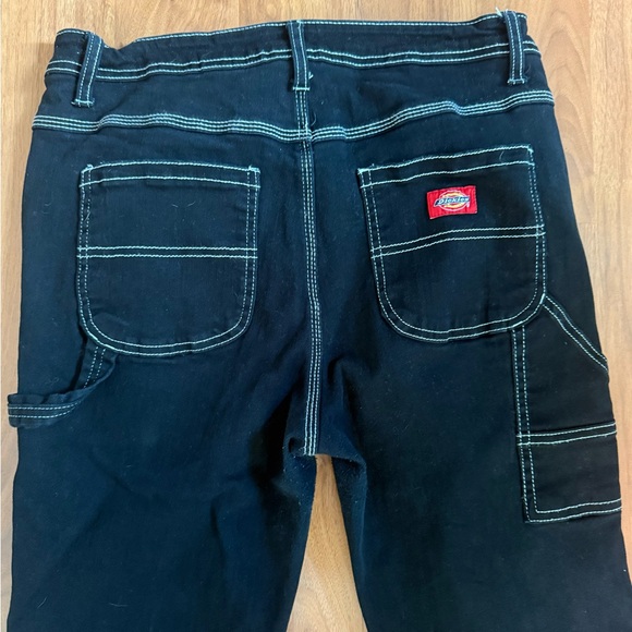 Dickies Black White Stitching Carpenter Pants - Picture 1 of 6